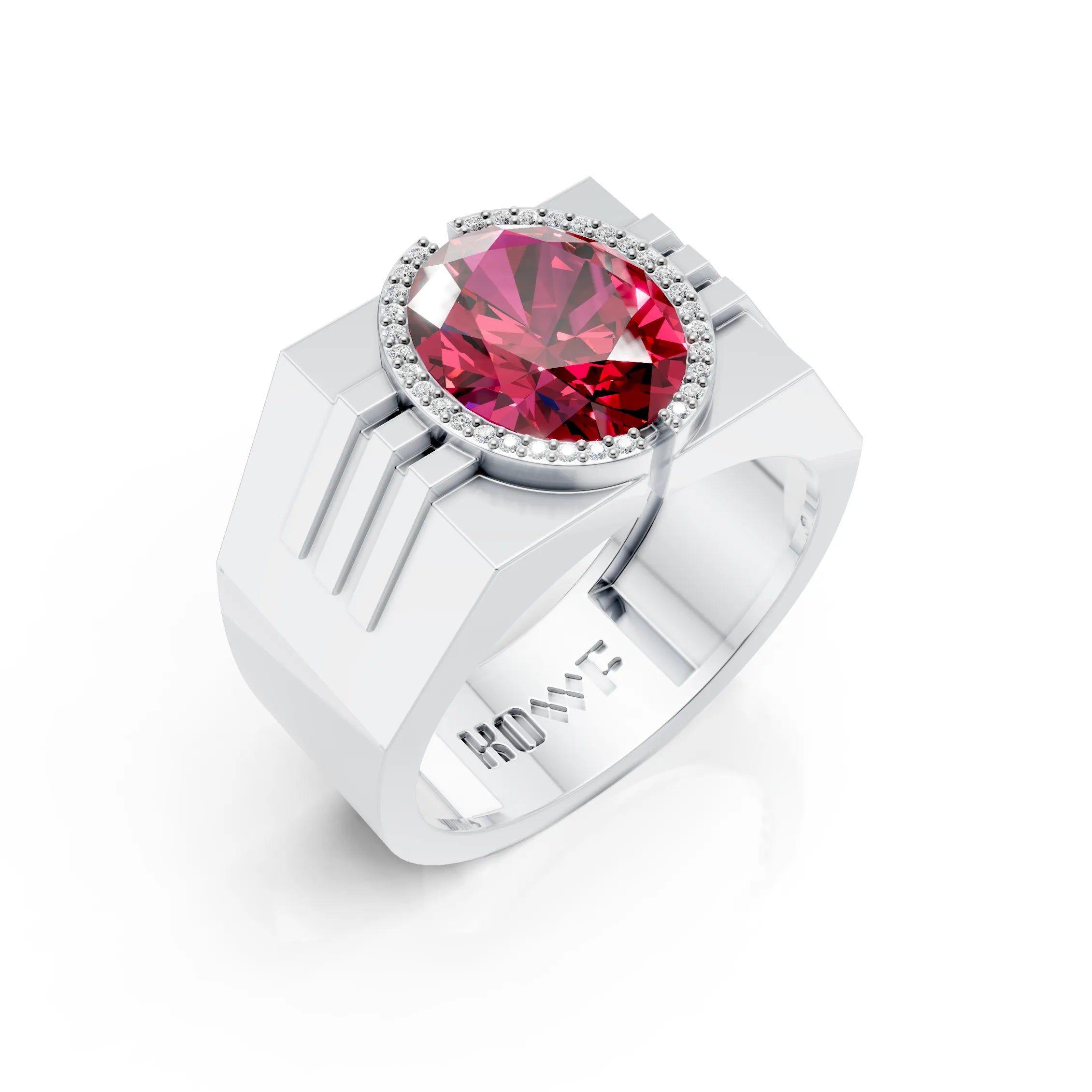 Ruby Halo Statement Ring