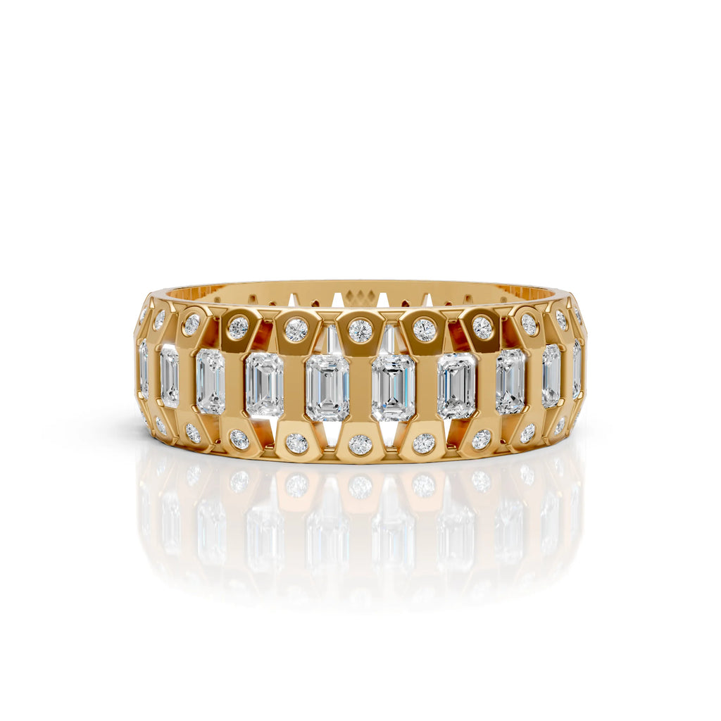 Emerald Cut Eternity Band