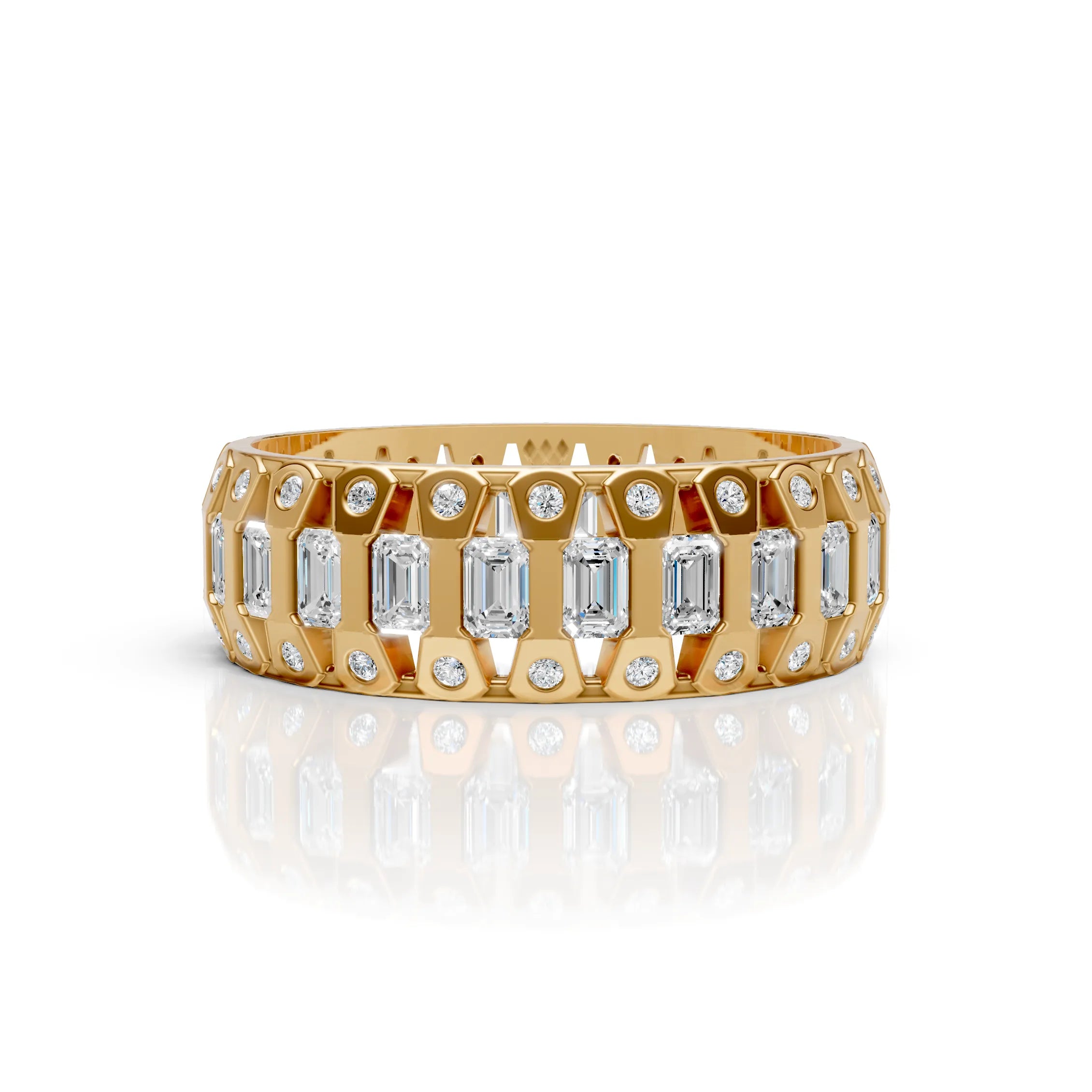 Emerald Cut Eternity Band