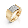 Diamond Grid Statement Ring