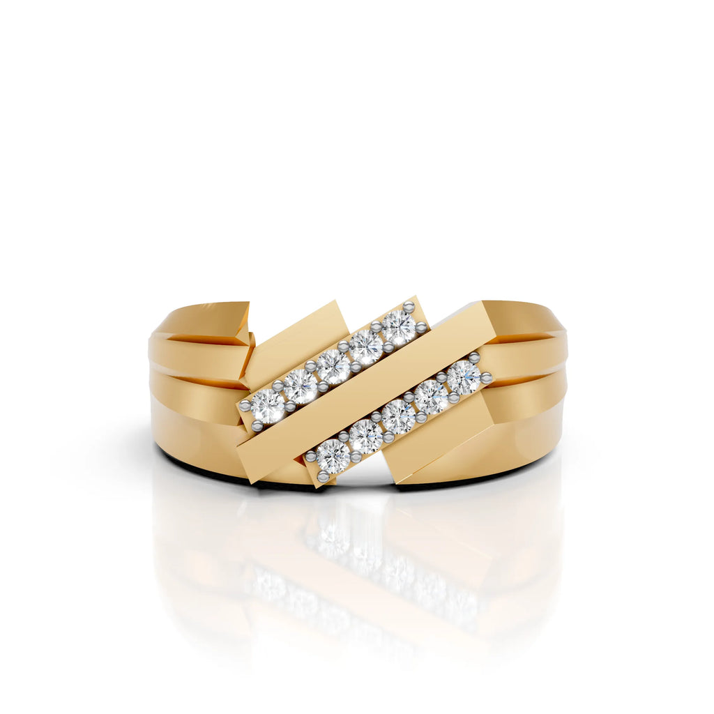 Crossline Diamond Band