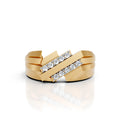 Crossline Diamond Band