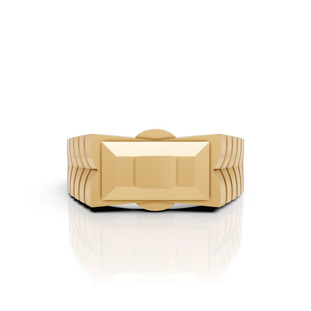 Architectural Gold Signet Ring