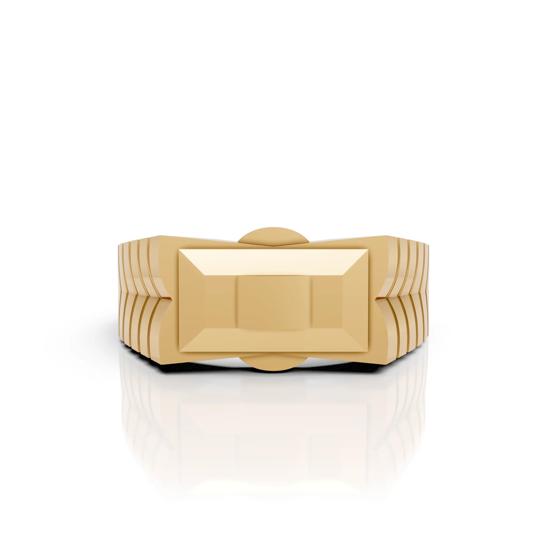 Architectural Gold Signet Ring