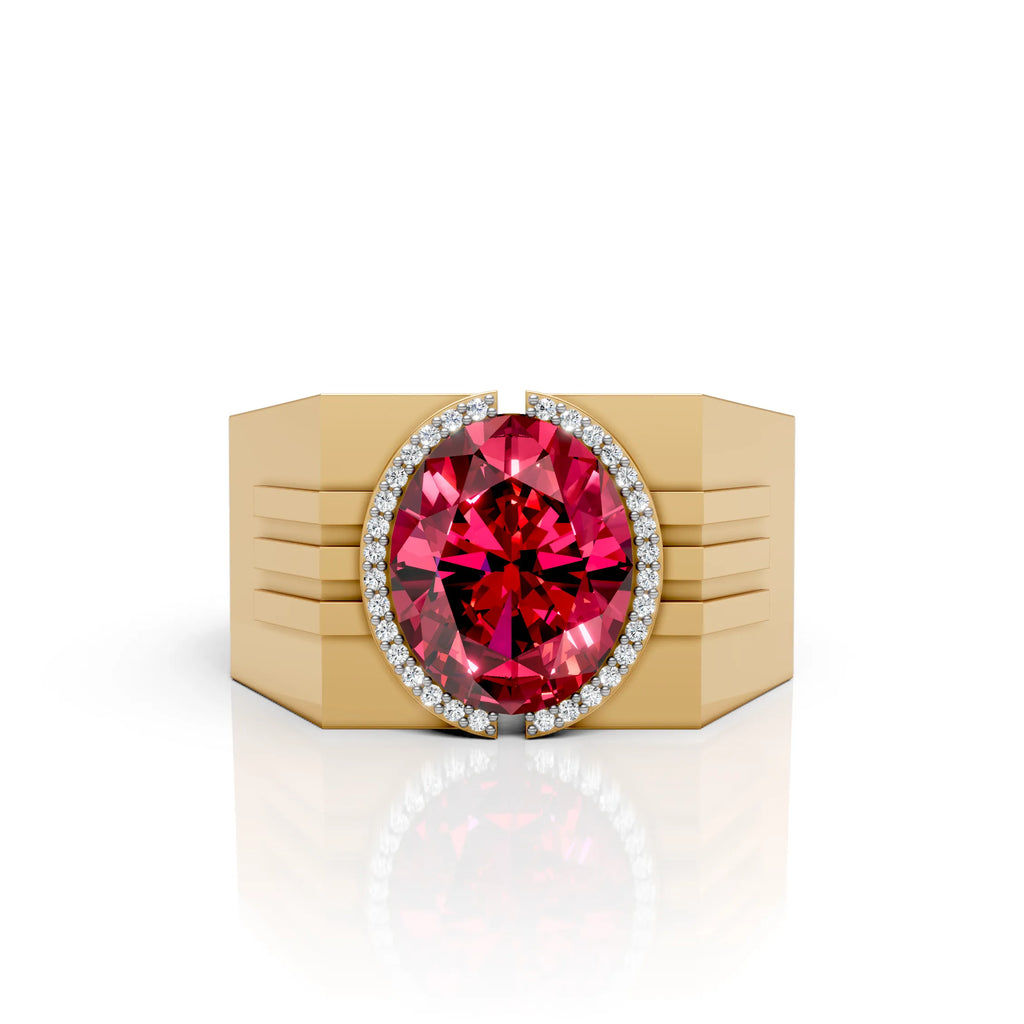 Ruby Halo Statement Ring