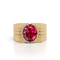 Ruby Halo Statement Ring