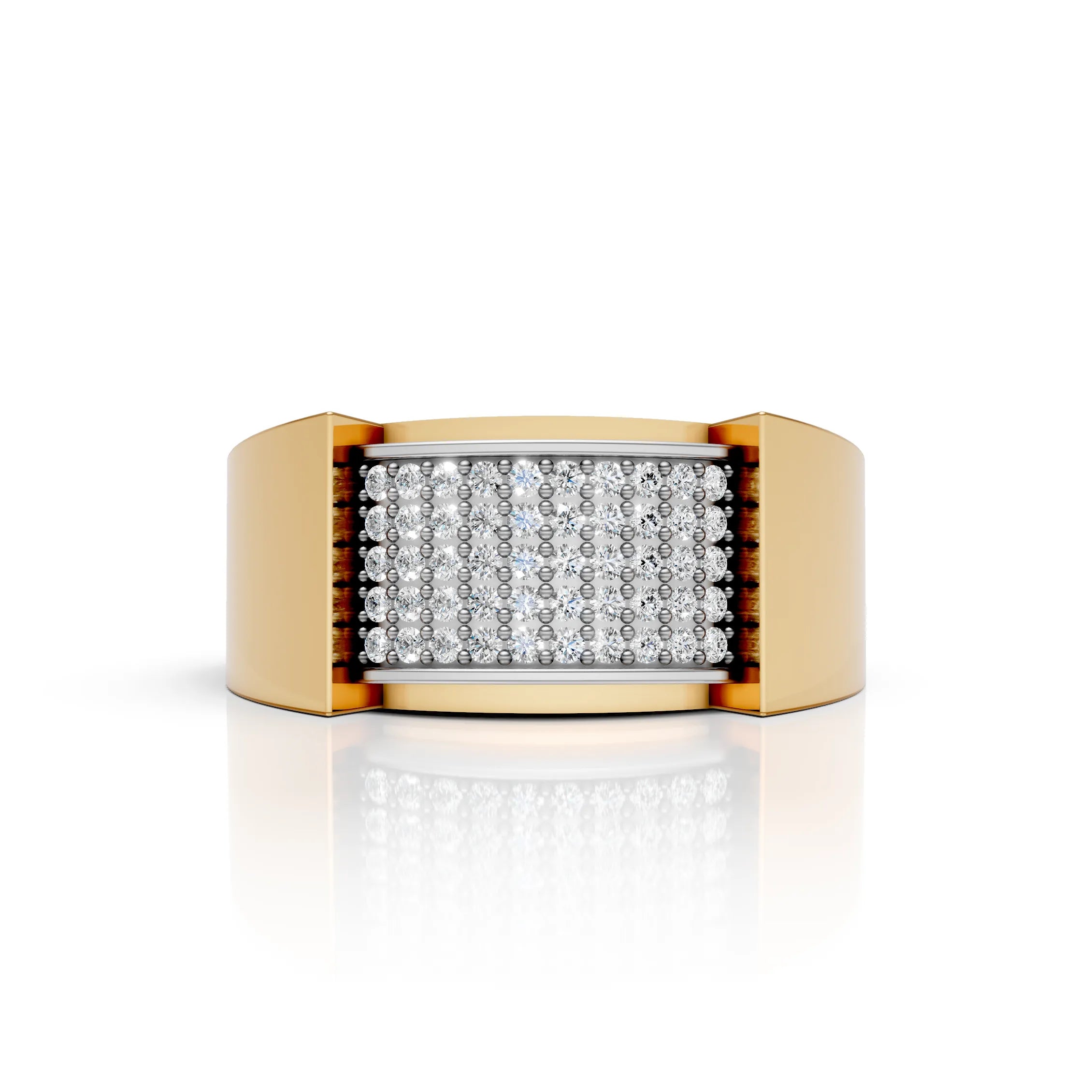 Diamond Grid Statement Ring