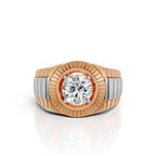 Solitaire Fluted Statement Ring