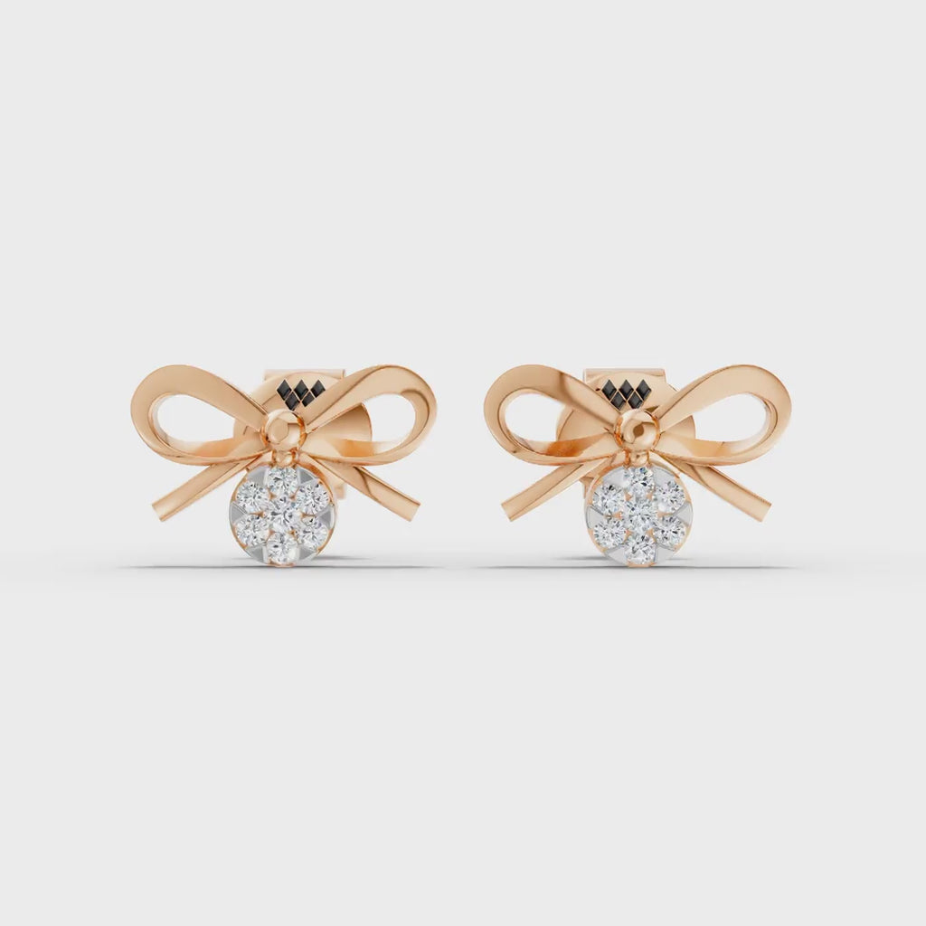 Elegant Bow Knot Stud Earrings (1 Pair)