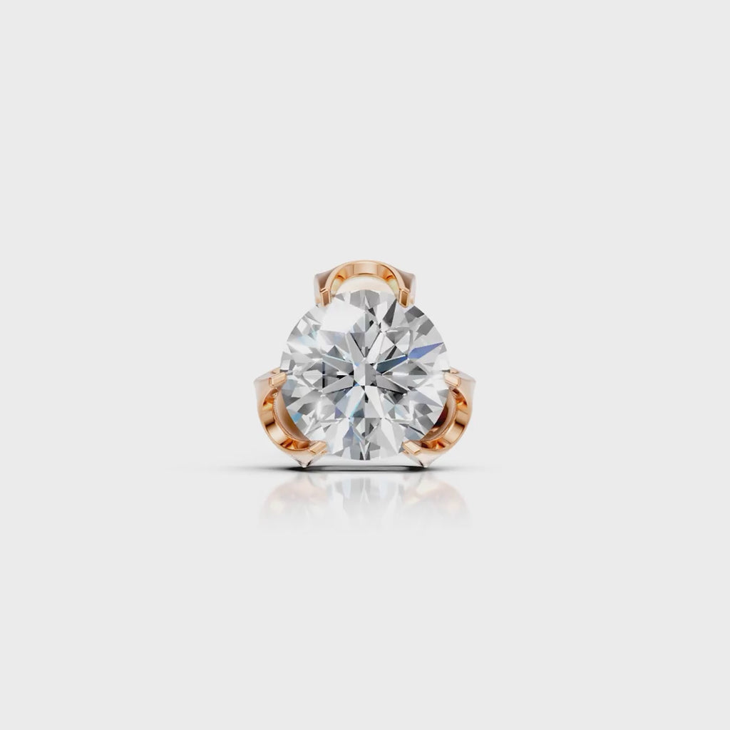 Classic Round Solitaire Diamond Stud (1 PC)