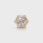 Hexagon Halo Diamond Stud (1 PC)