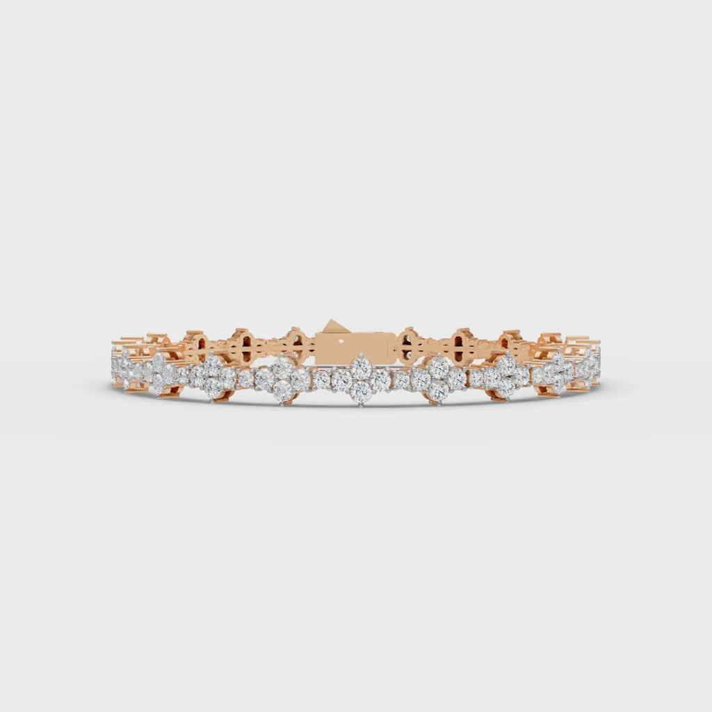Floral Sparkle Tennis Bracelet