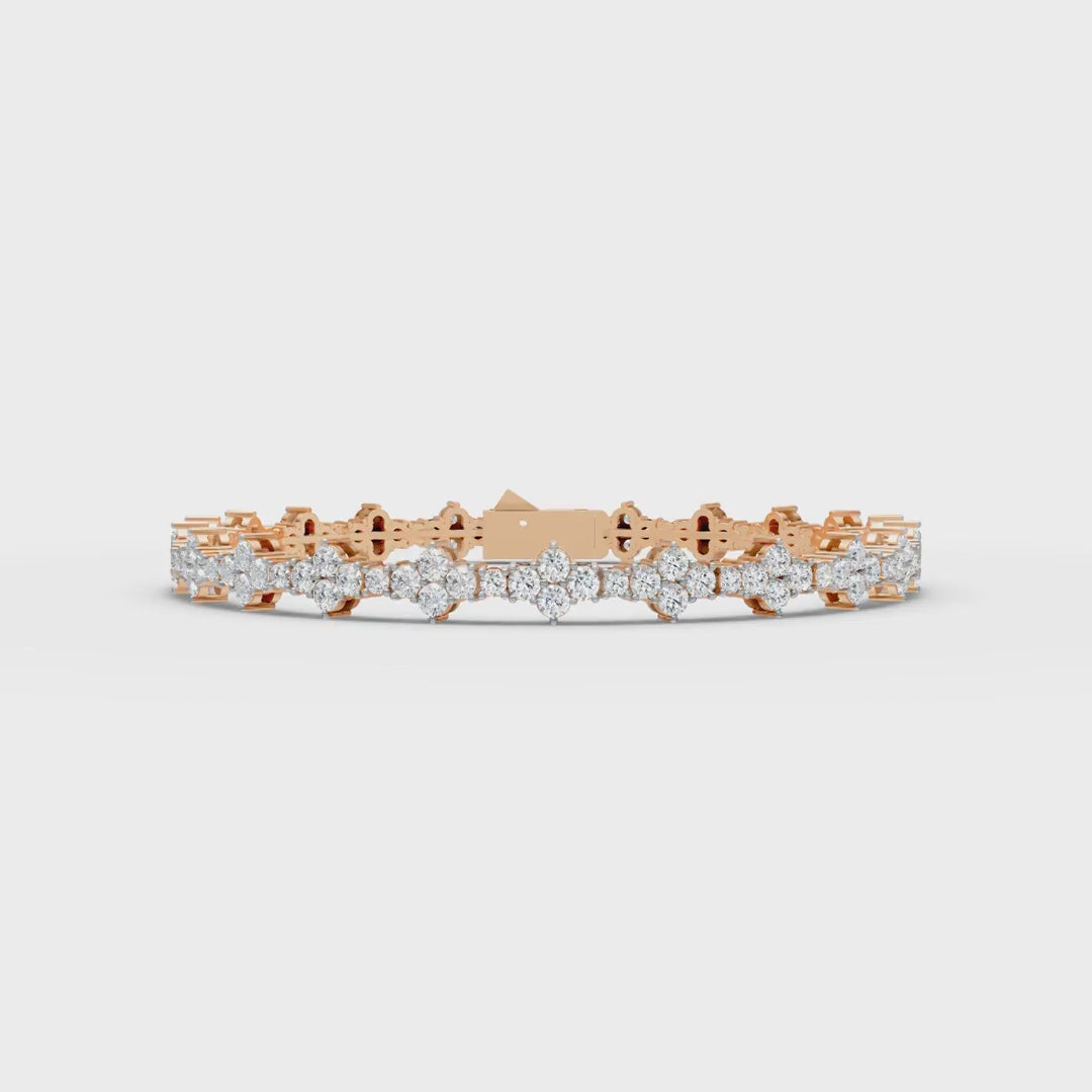 Floral Sparkle Tennis Bracelet