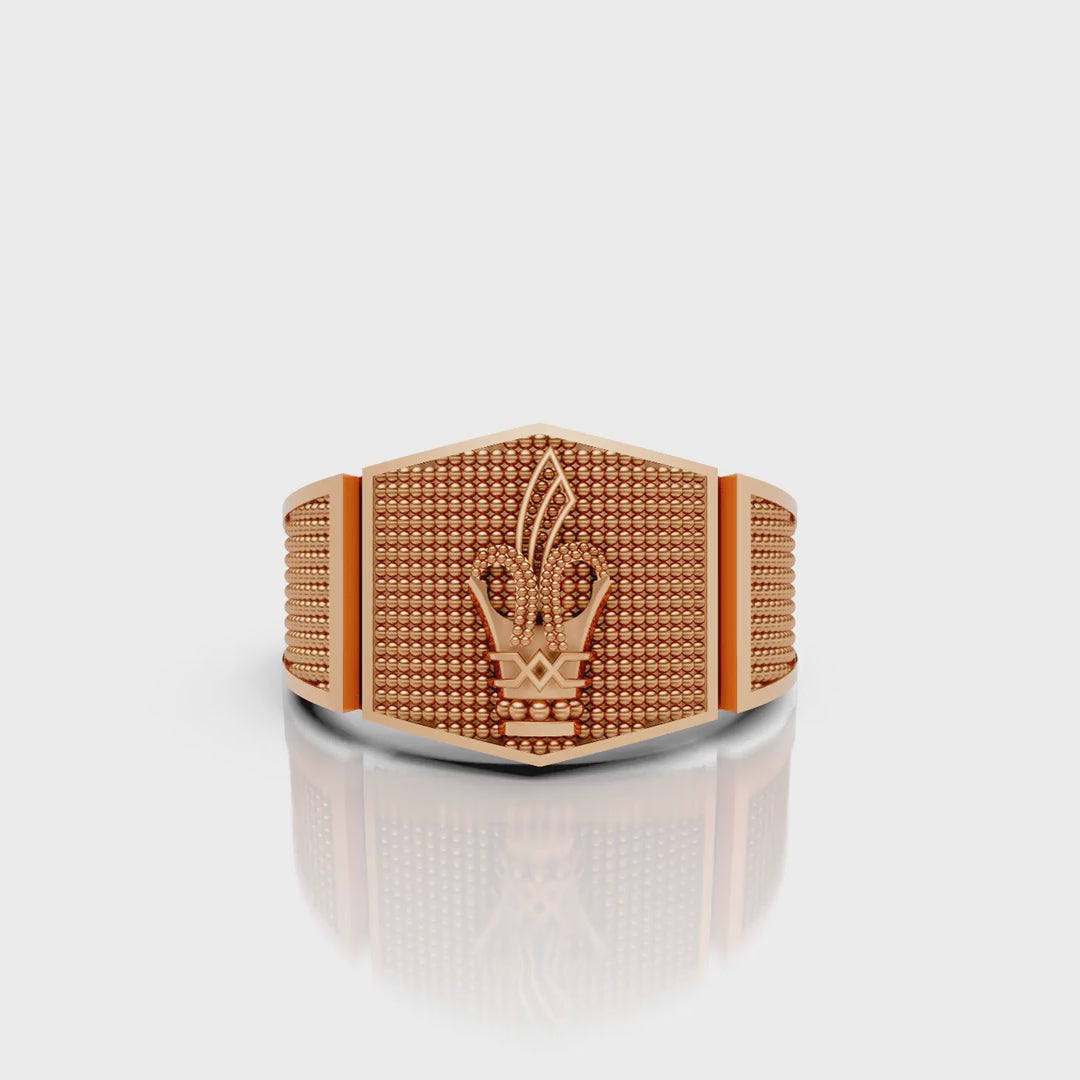 Royal Crown Textured Ring