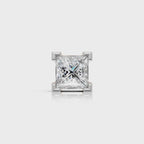 Princess Shaped Square Prong Setting Earring ( 1 PC )
