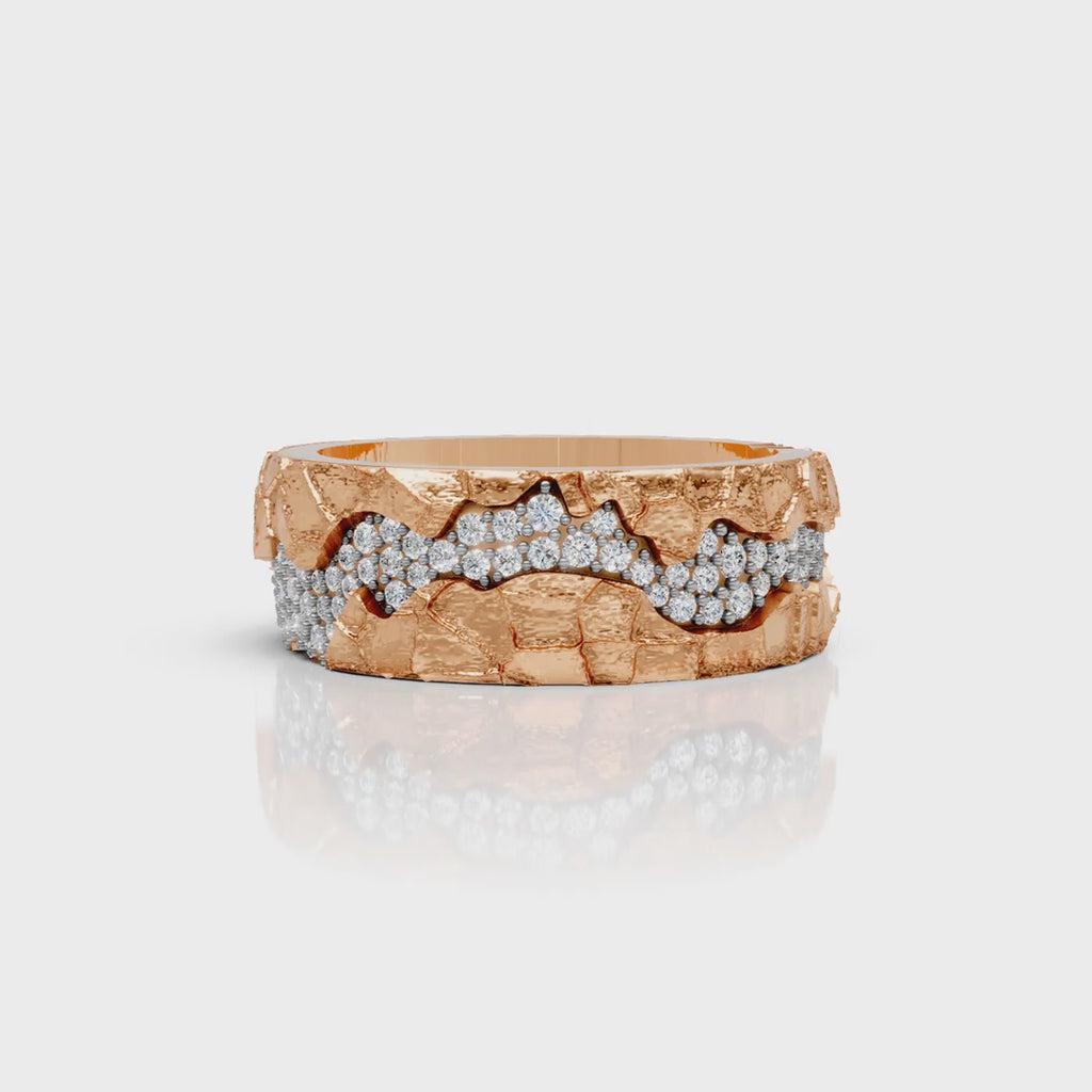 Textured Diamond Band Ring