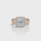 Princess Double Halo Ring