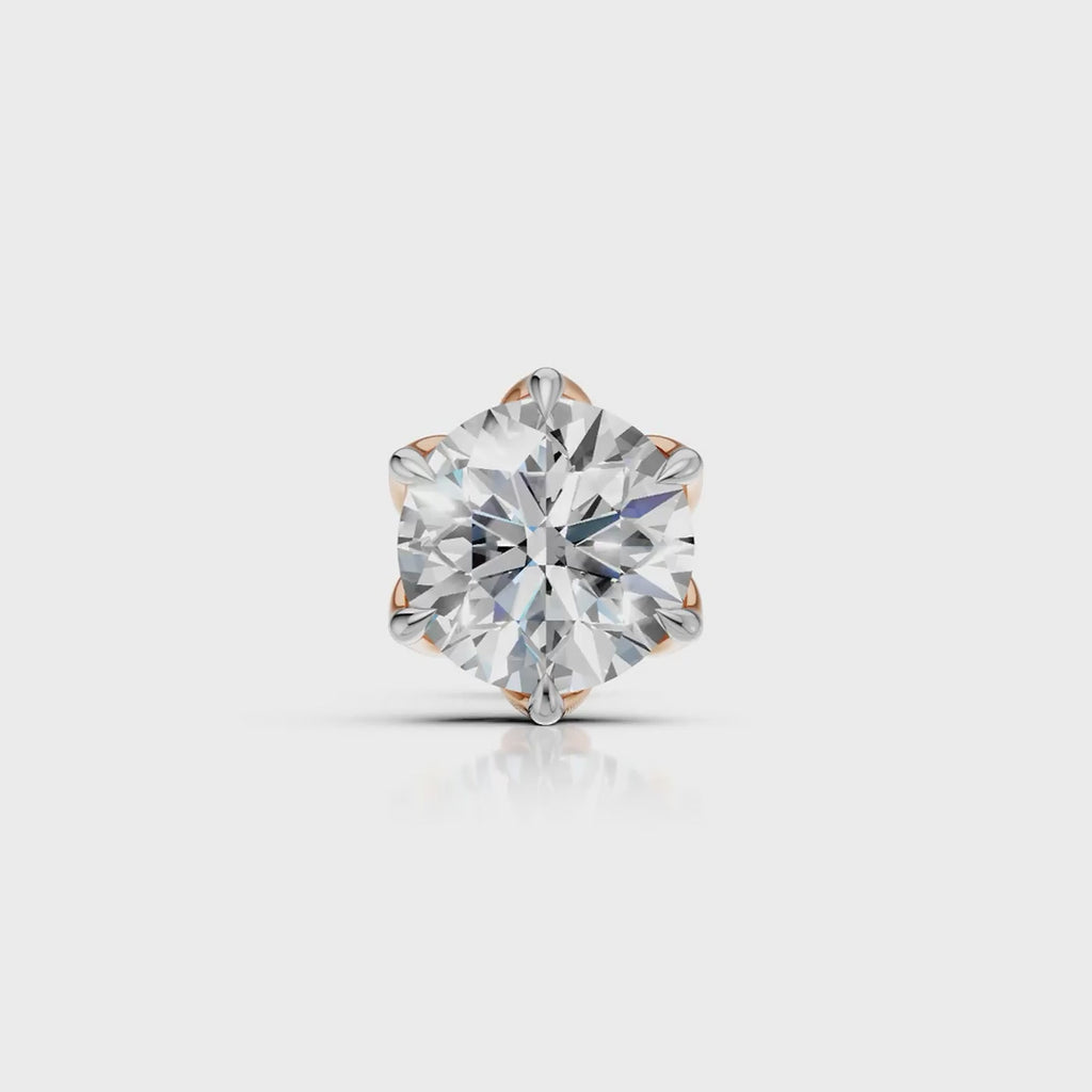 Classic Round Diamond Eight-Prong Stud