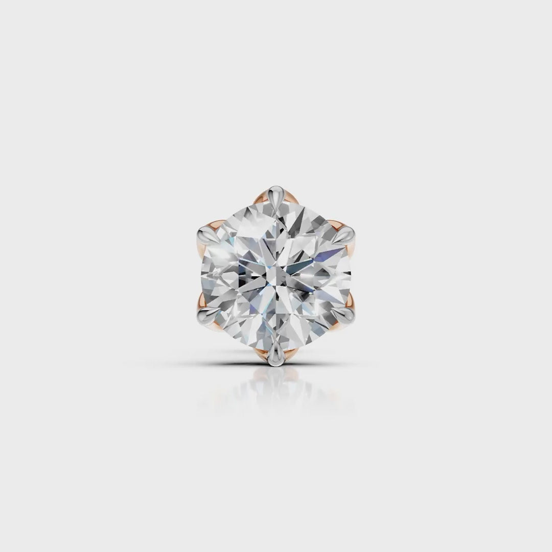 Classic Round Diamond Eight-Prong Stud