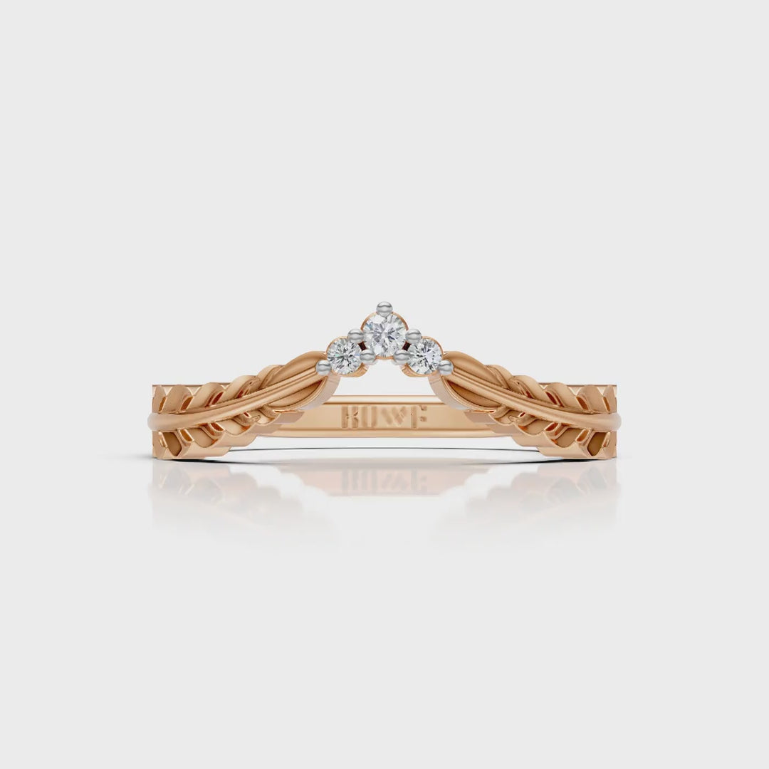 Diamond Laurel Leaf Ring