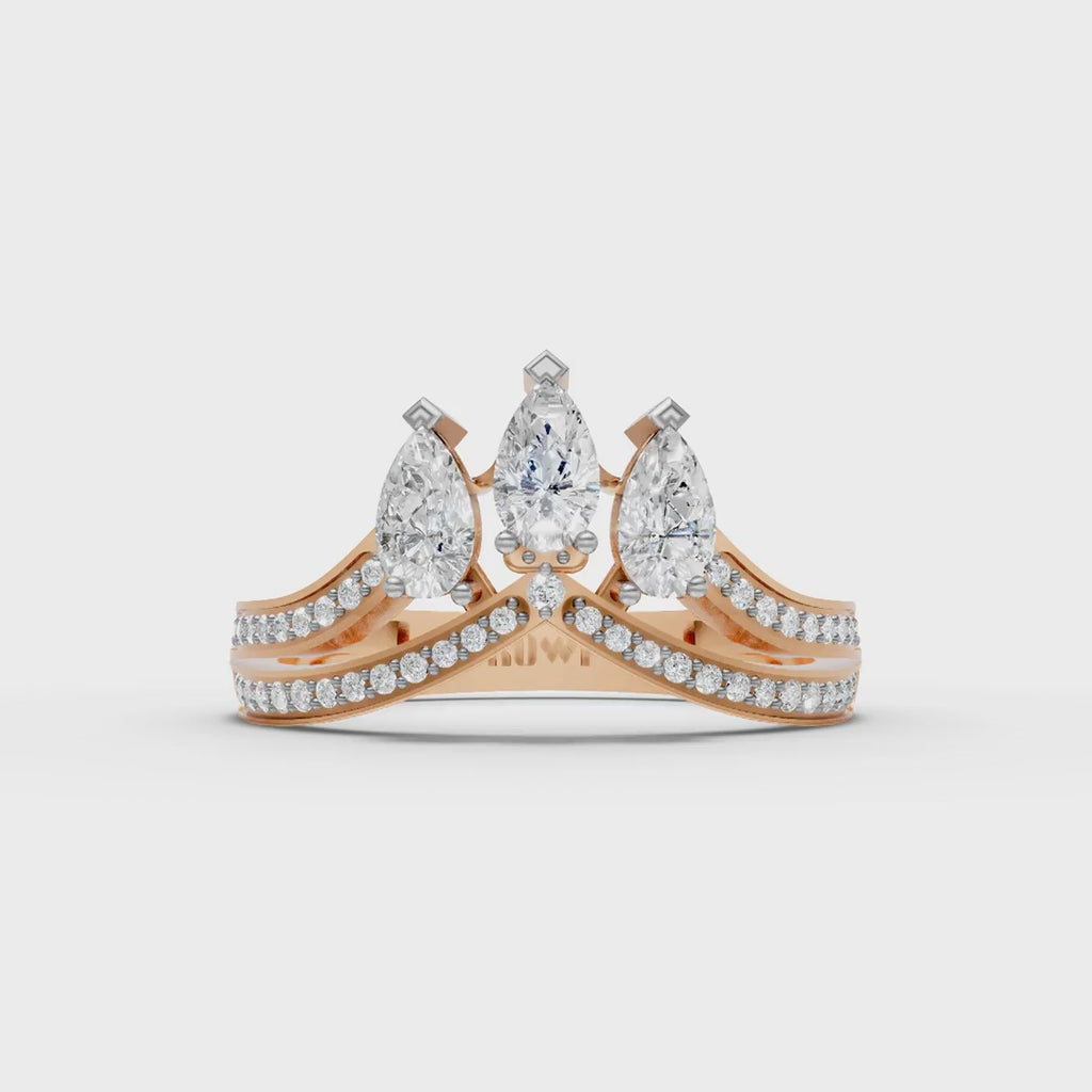 Triple Pear Ring