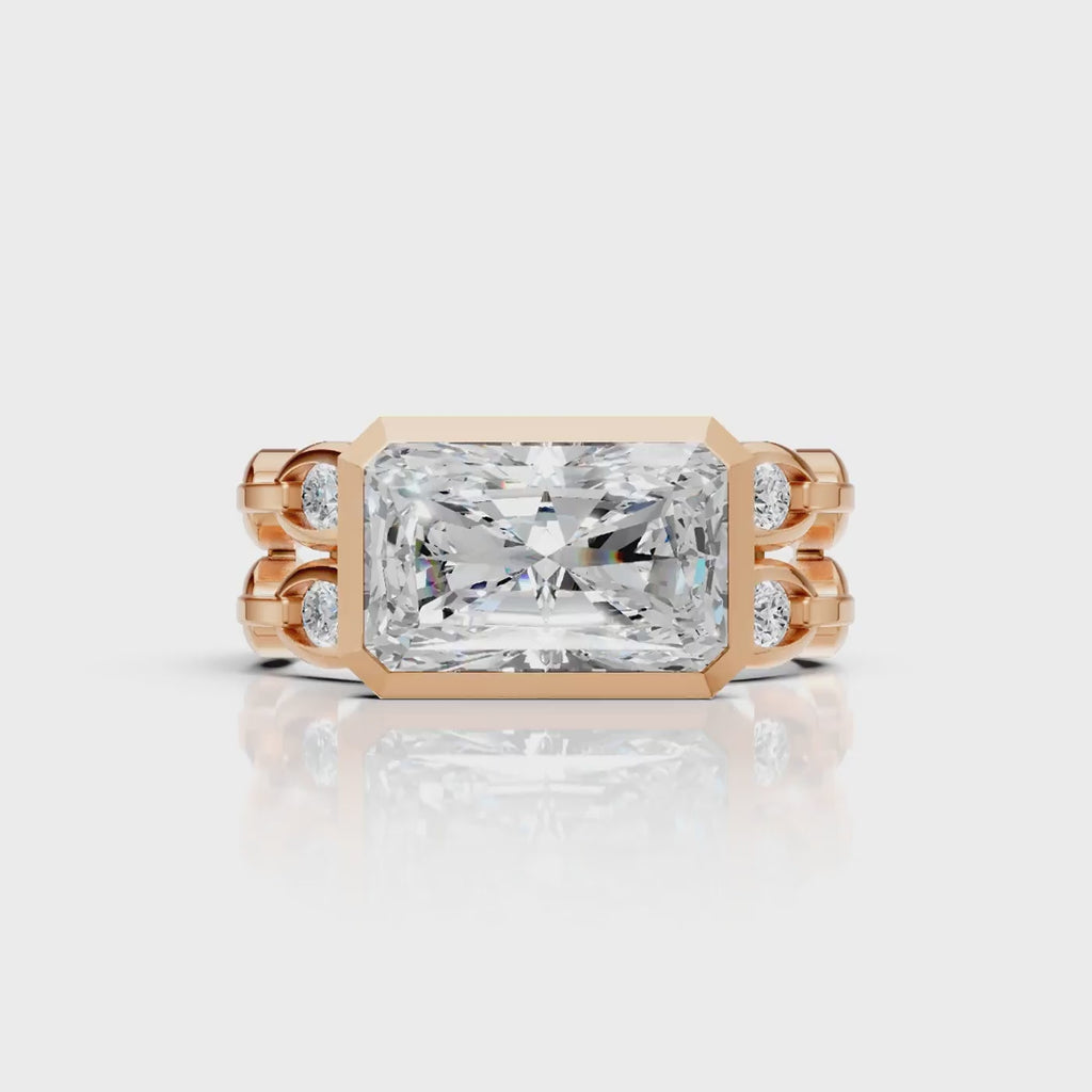 Imperial Emerald Link Ring