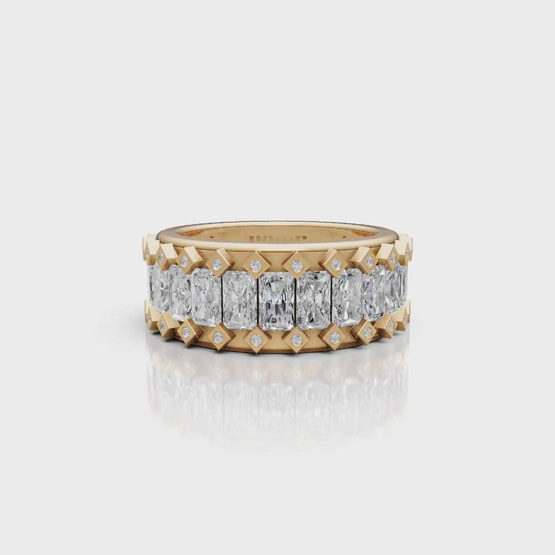 Radiant Shape Band Ring