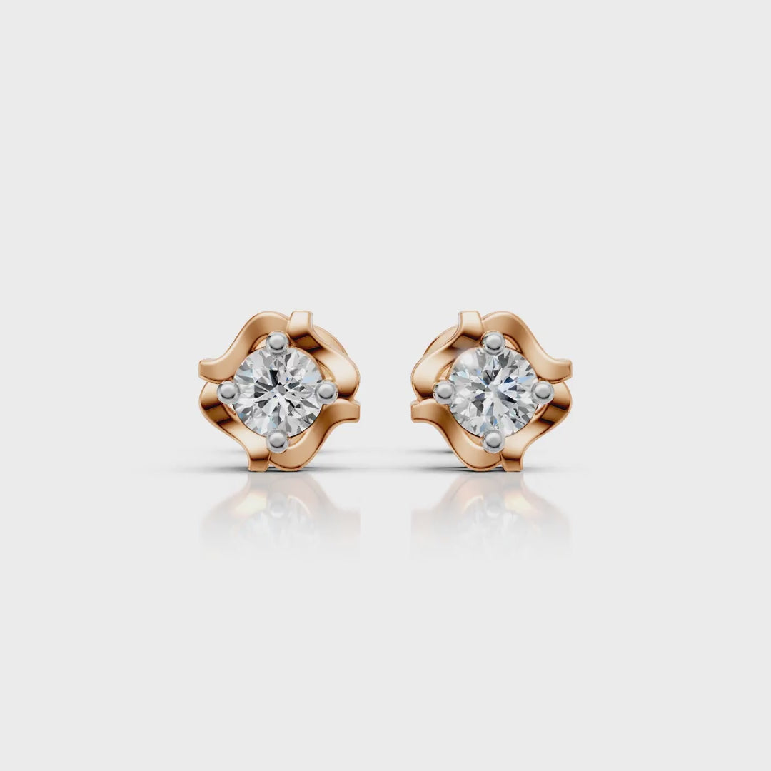 Blossom Solitaire Studs
