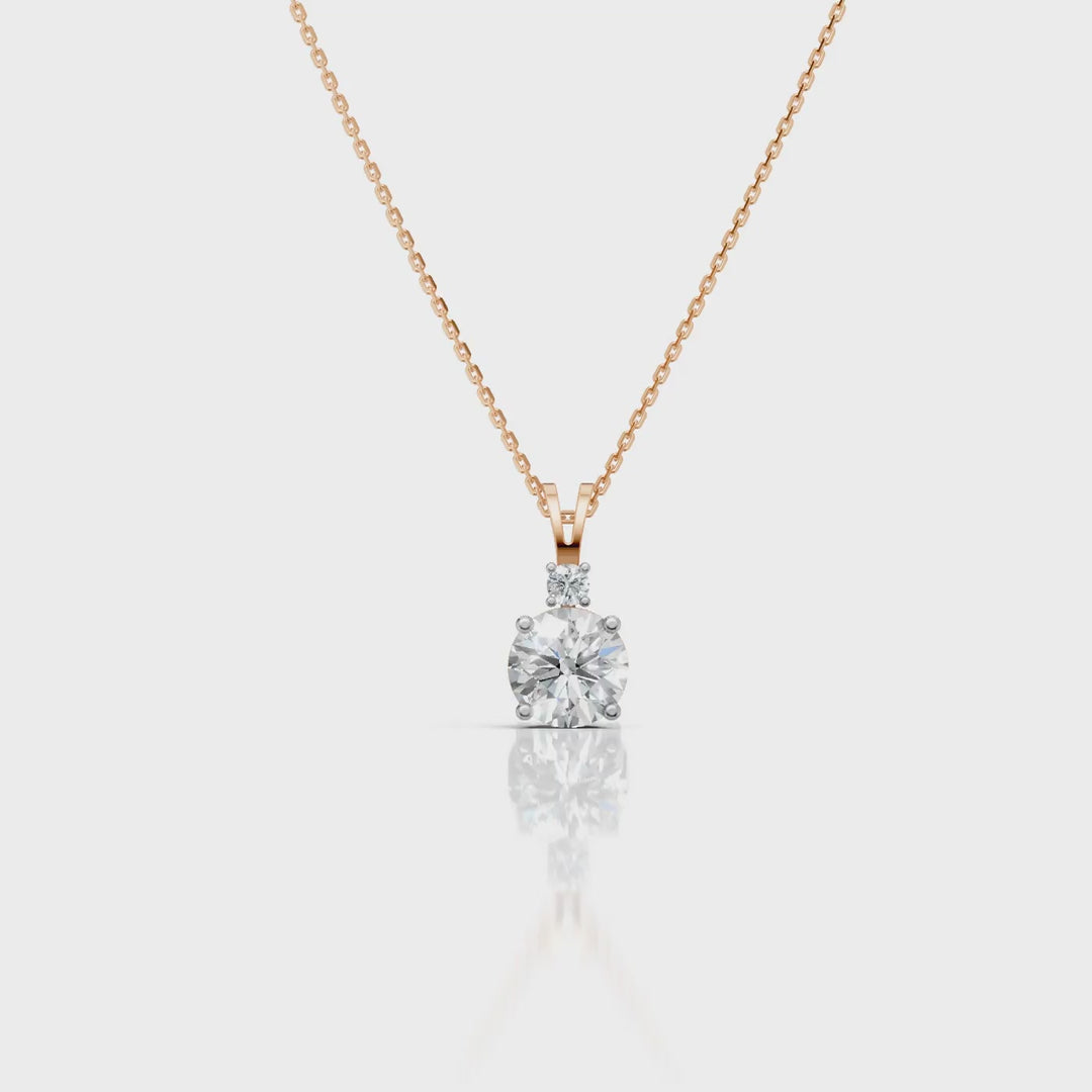 Classic Double Diamond Solitaire Pendant