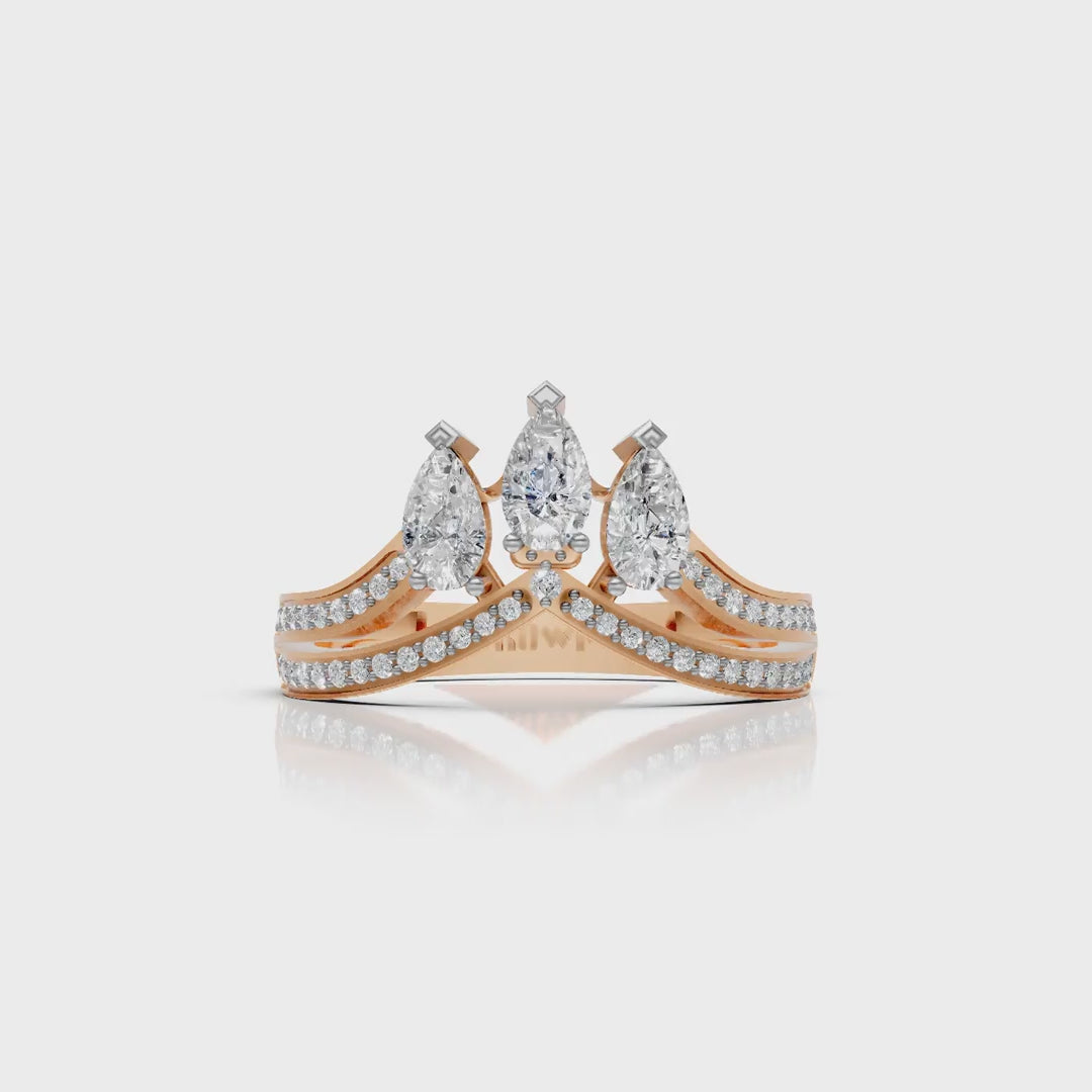 Triple Pear Ring