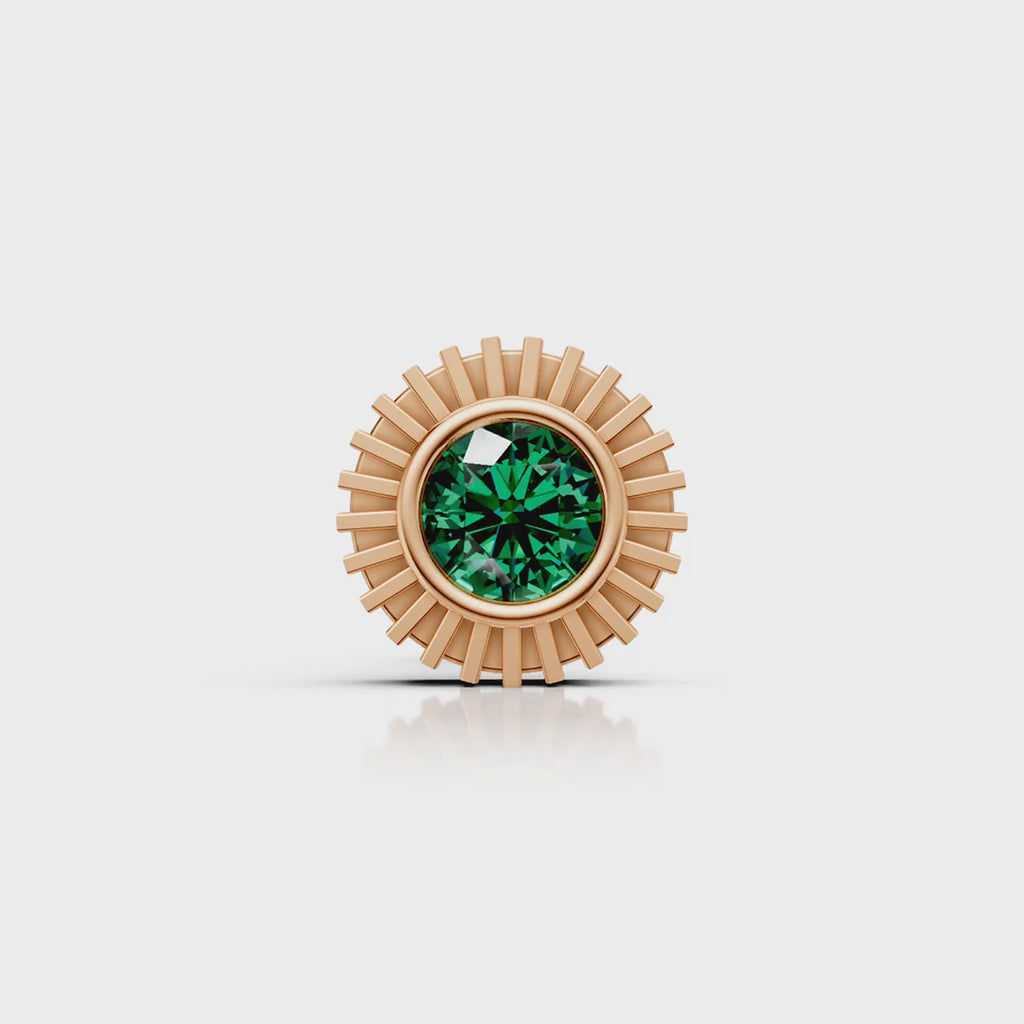 Emerald Green Gearwheel Stud (1 PC)