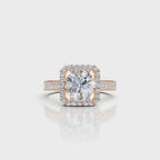 Round Halo Solitaire Ring