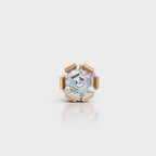Hexagon Step Cut Solitaire Stud (1 PC)