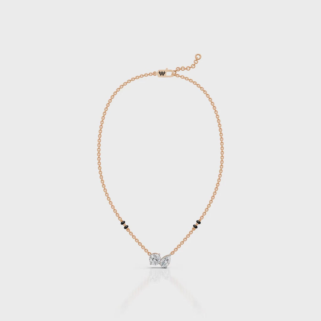 Round & Pear Diamond Mangalsutra