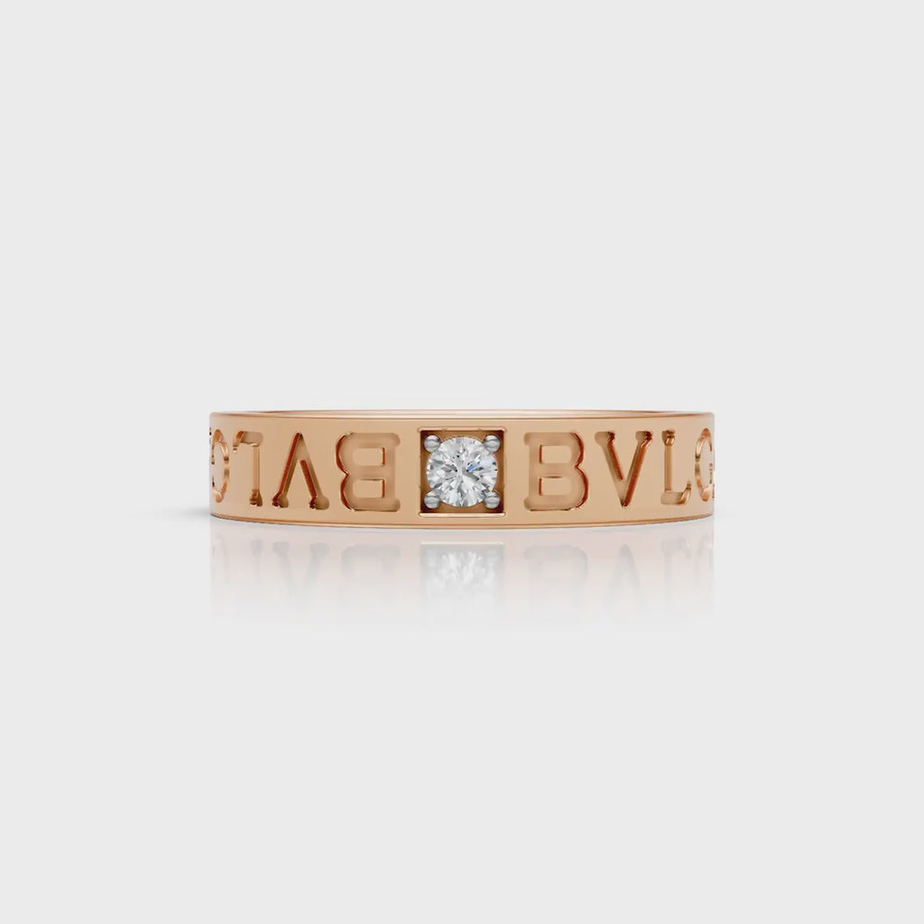 Custom Letter Diamond Ring
