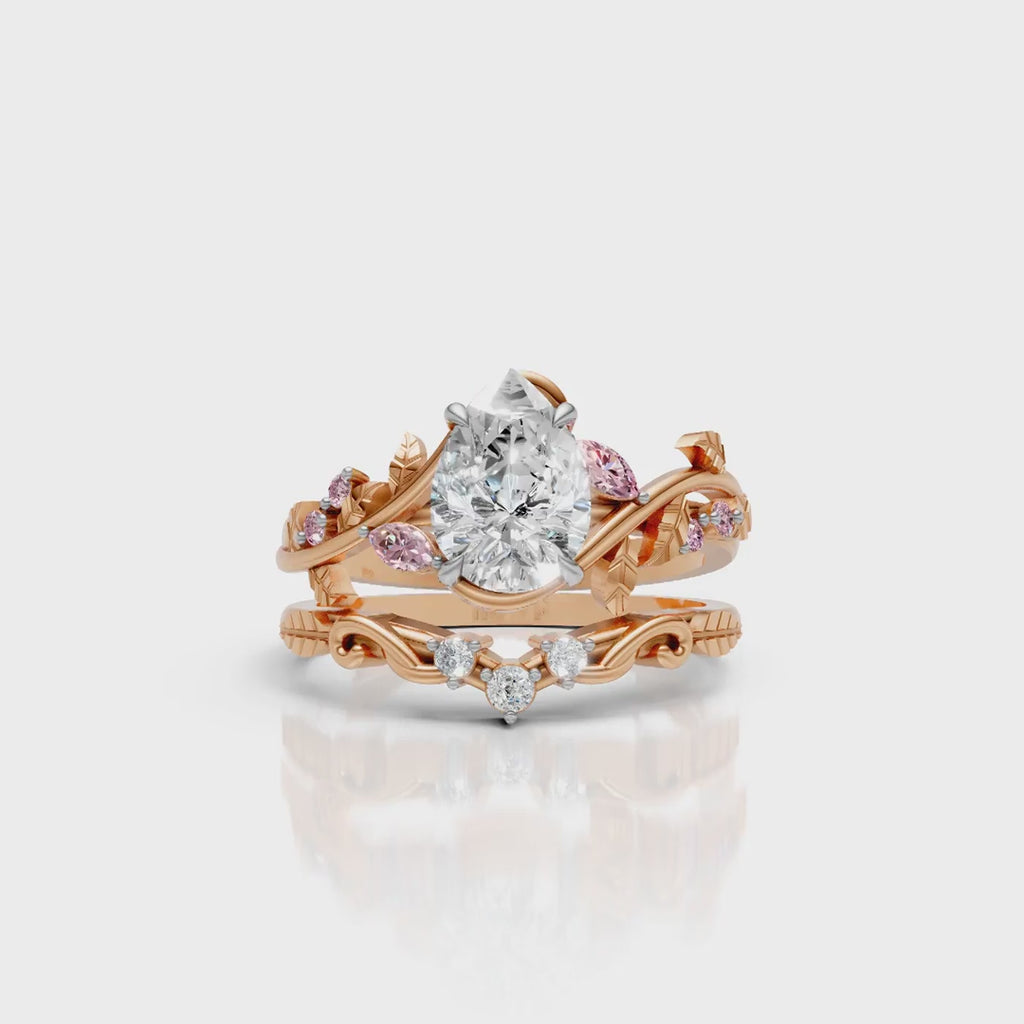 Whispering Leaves Ring Set
