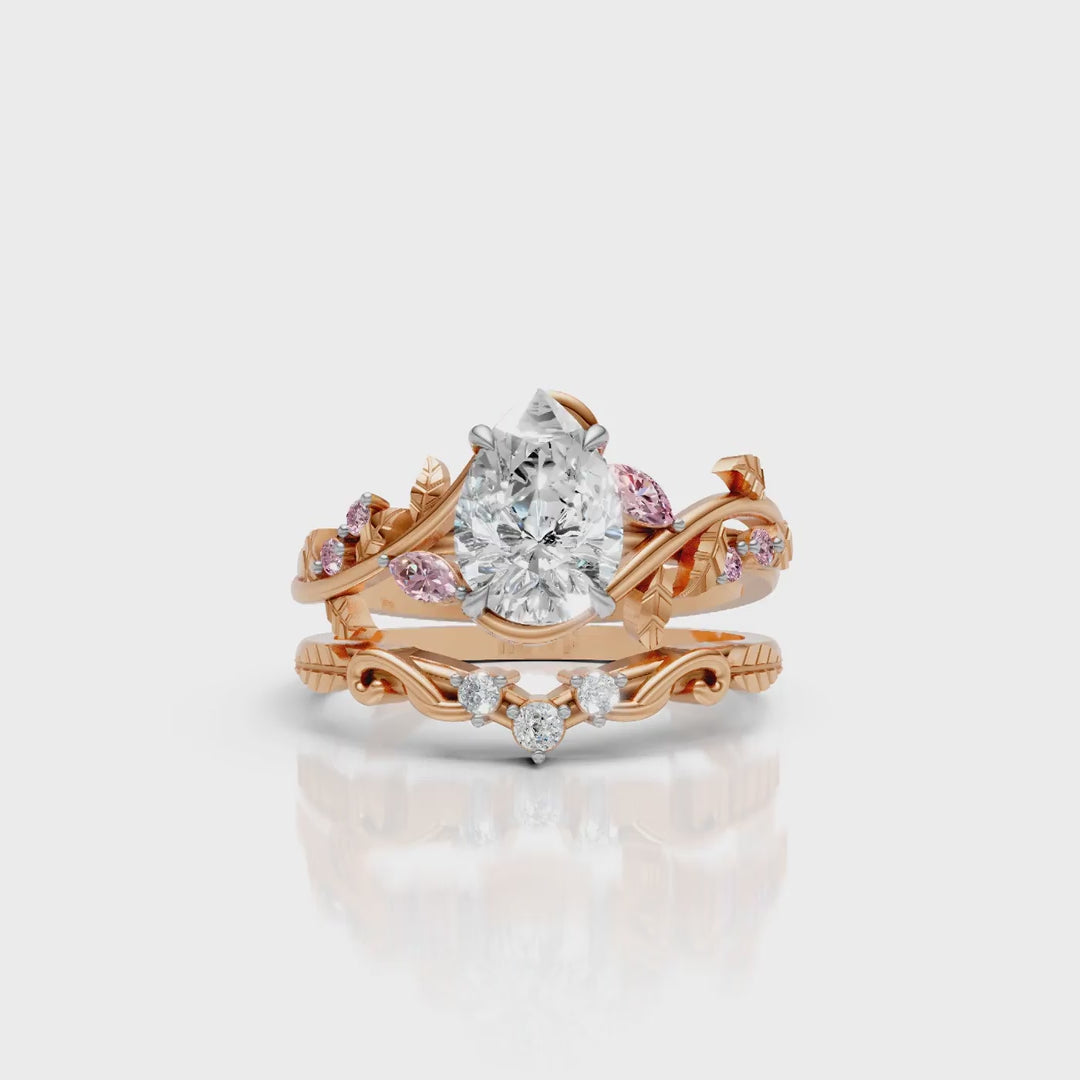 Whispering Leaves Ring Set