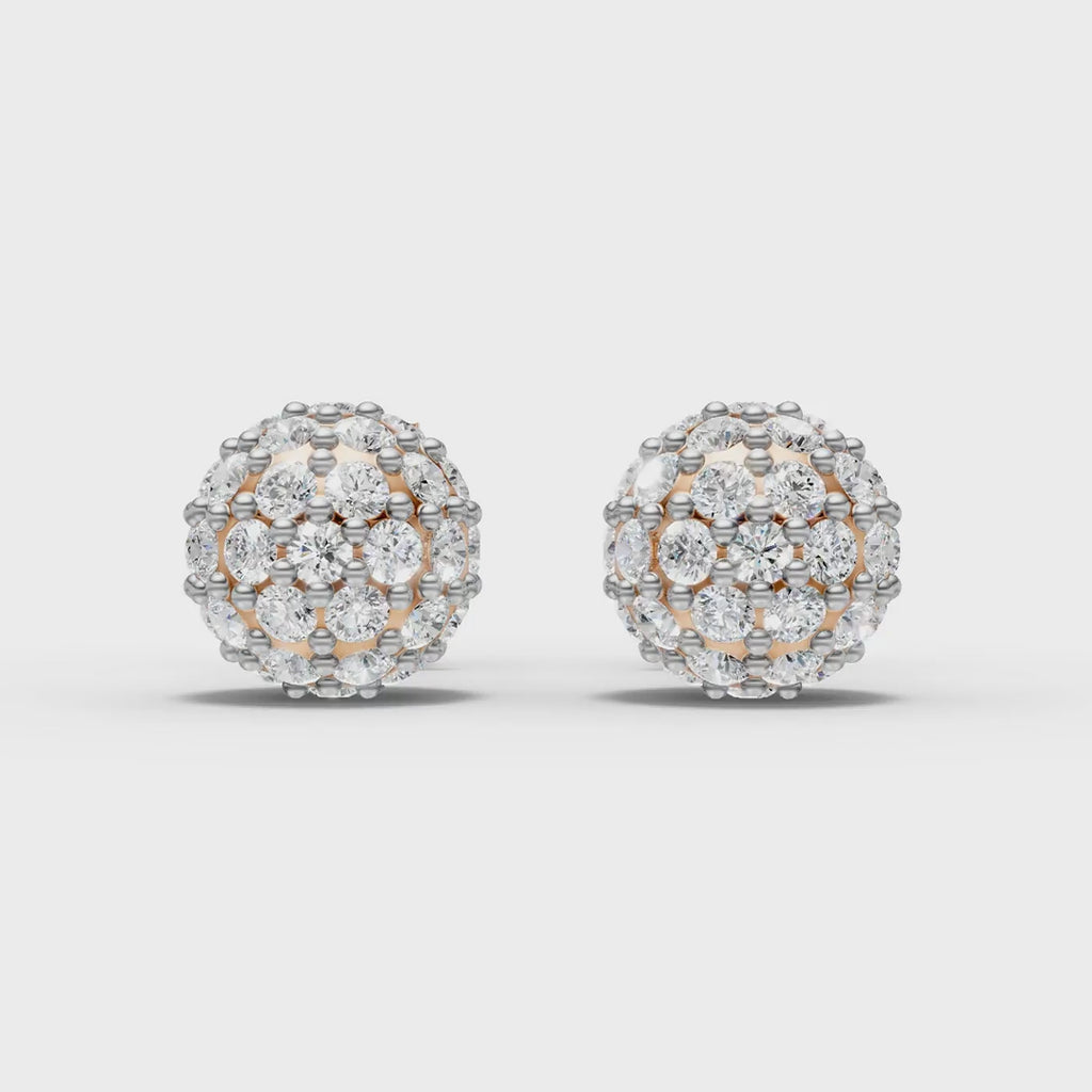 Round Cluster Ball Earring (1 Pair)