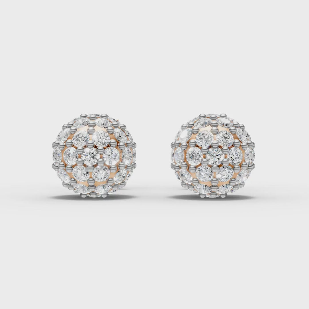 Round Cluster Ball Earring (1 Pair)