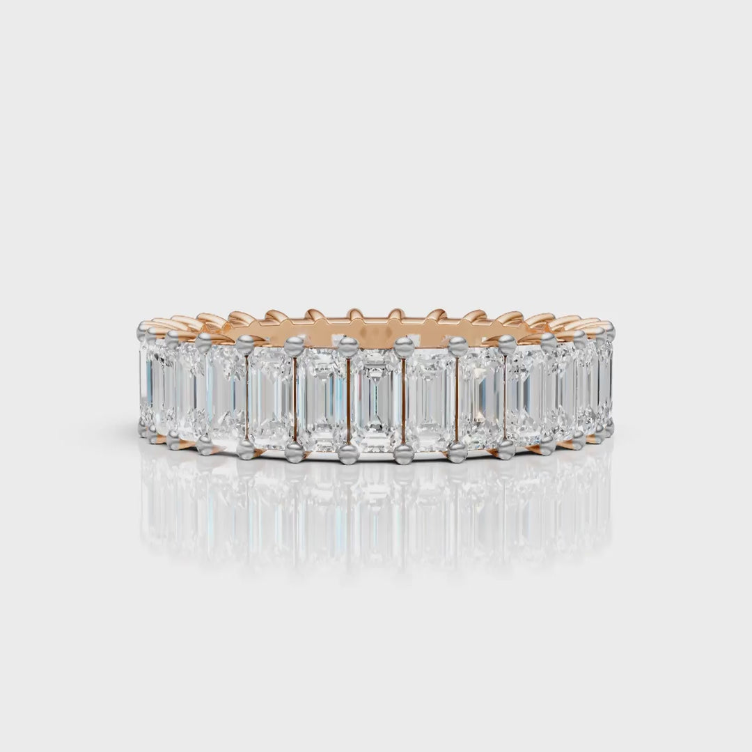 Emerald Eternity Diamond Band