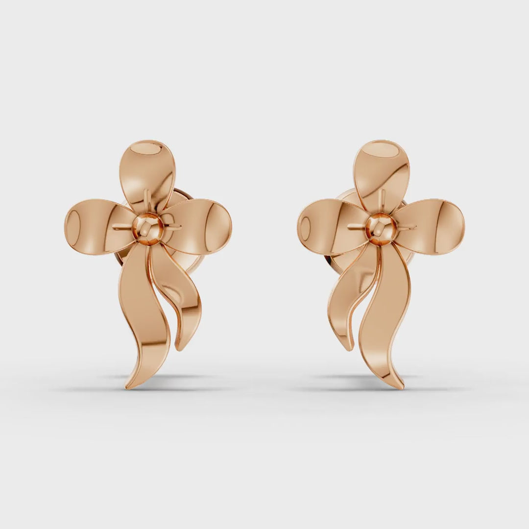 Minimal Flower Shape Earrings (1 Pair)