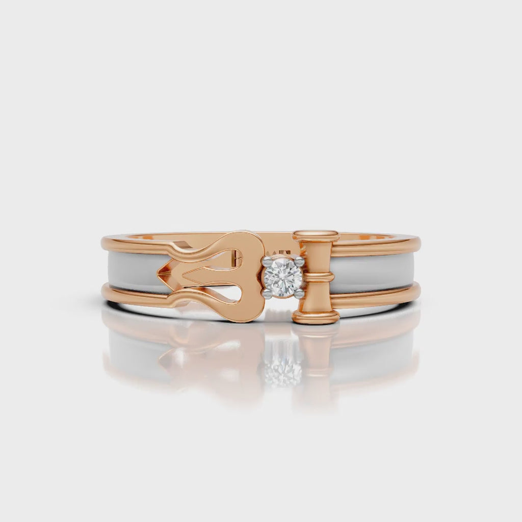 Royal Trident Solitaire Ring