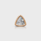Trillion Shaped Bezel Setting Earring ( 1 PC )