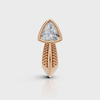 Trillion Cut Solitaire Diamond Huggie Bali