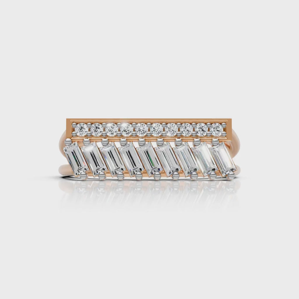 Luxury Split Shank Bar Accent Ring
