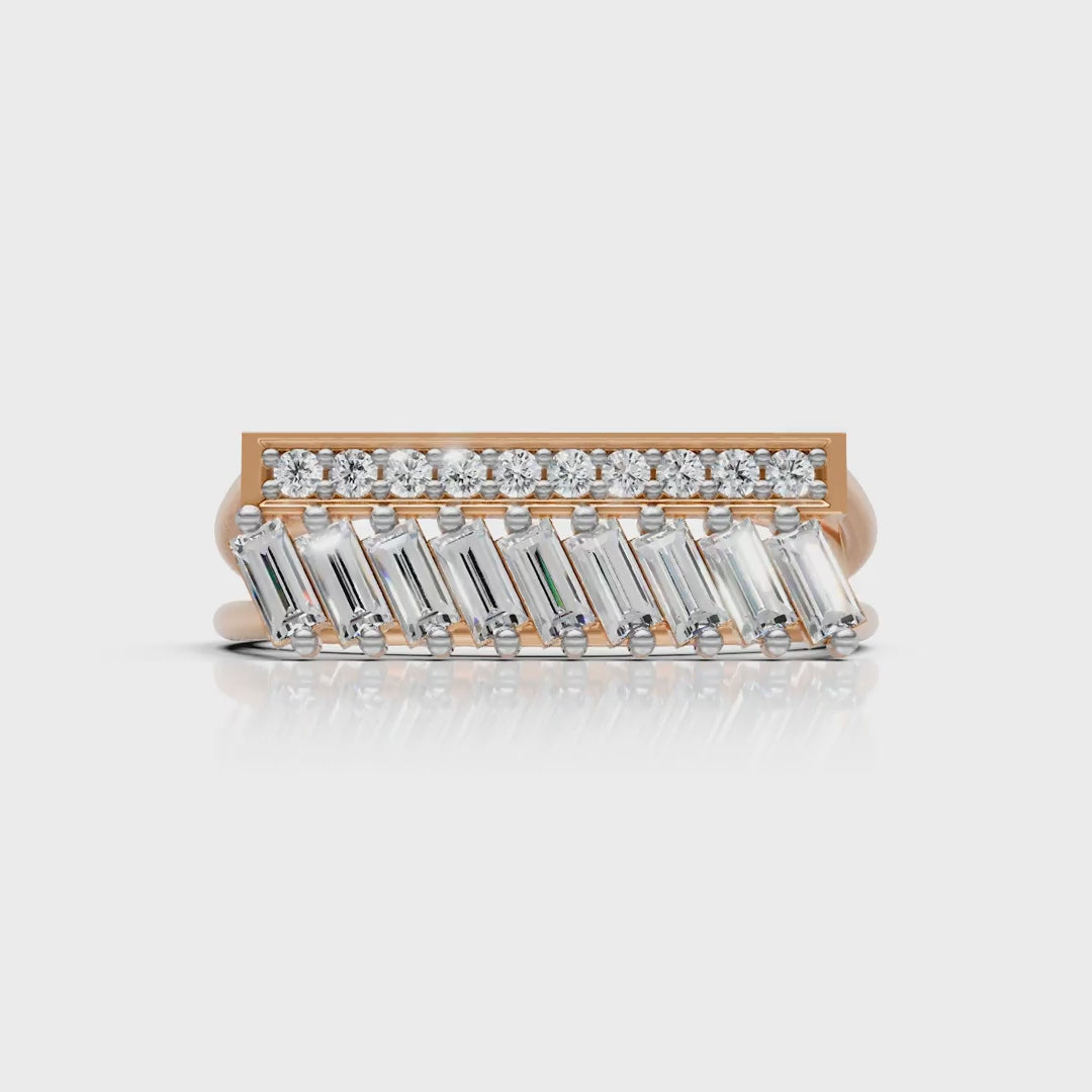 Luxury Split Shank Bar Accent Ring
