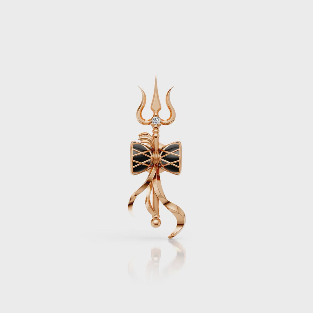 Mahadev Trishul Damru Stud (1 PC)