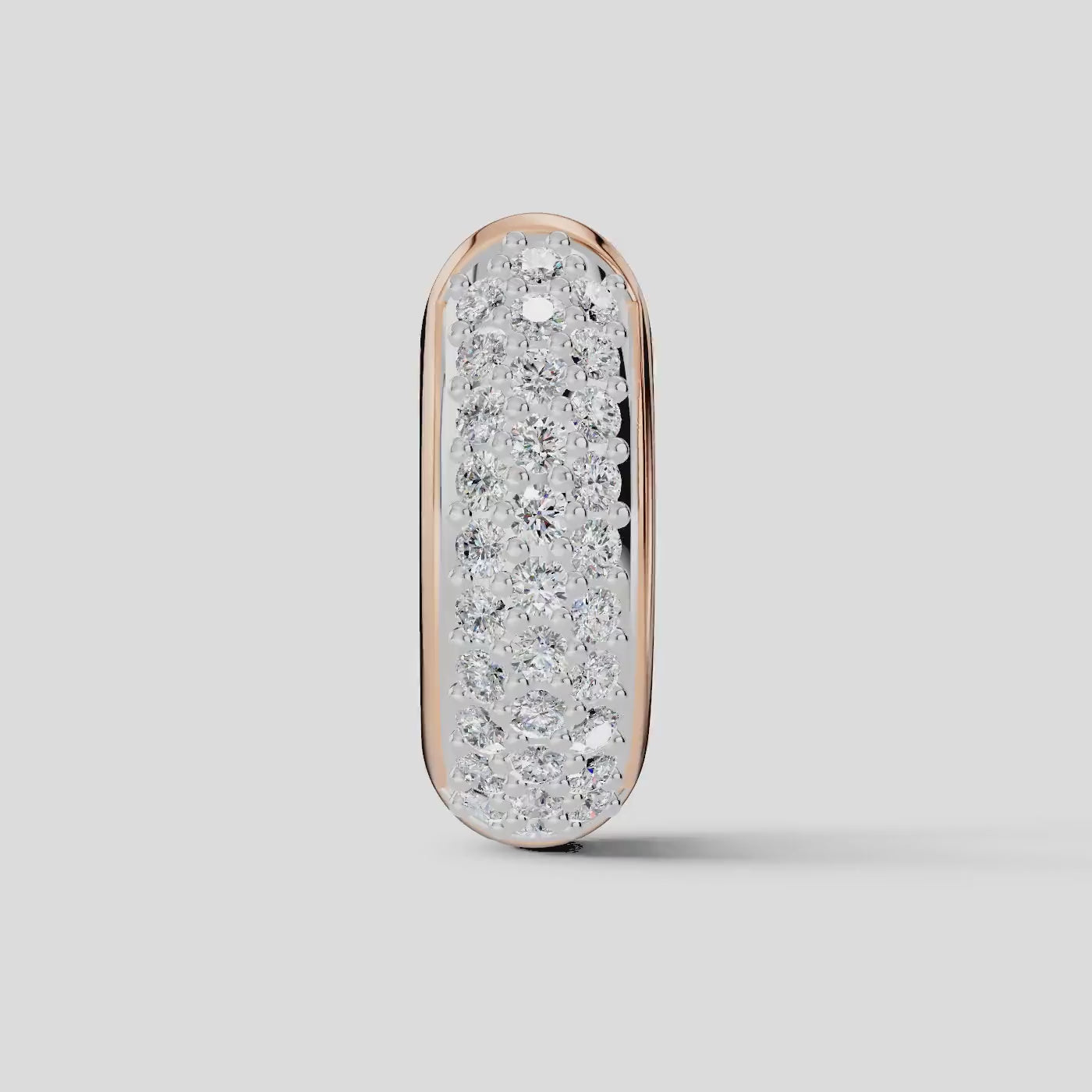 925 Sterling Silver Moissanite Diamond Bali Earring Two Sided (1 PC)