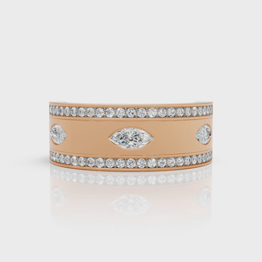 Luxury Marquise Cut Diamond Band