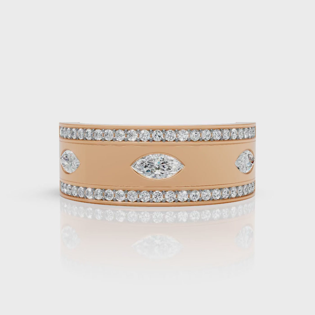Luxury Marquise Cut Diamond Band